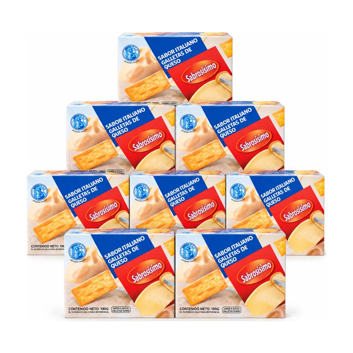 Combo Galletas de queso Sabrosísimo (8 x 190 g / 6.70 oz)