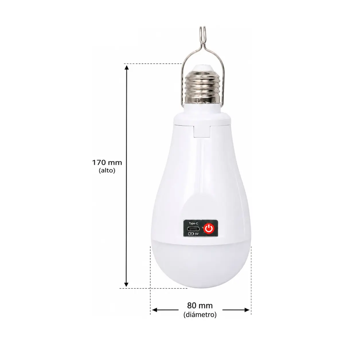 Bombillo recargable LED 20 W Desmatt LEB09B - Thumbnail 3