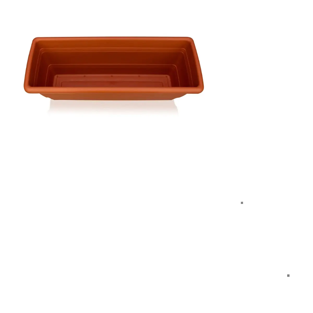 Maceta rectangular de plástico + Plato rectangular de plástico - Thumbnail 2