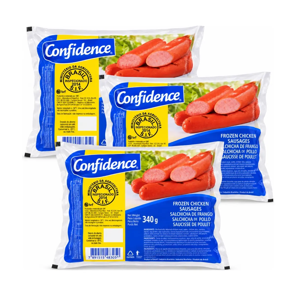 Salchichas de pollo Confidence ( 3 x 340 g / 12 oz) - Imagen 1
