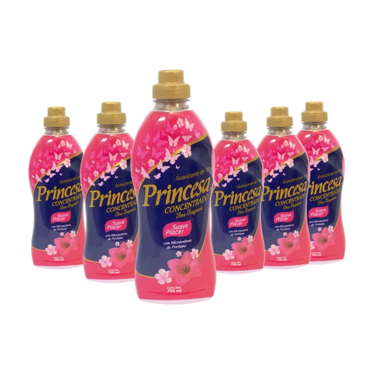 Suavizante de telas suave placer Princesa (6 x 750 ml)