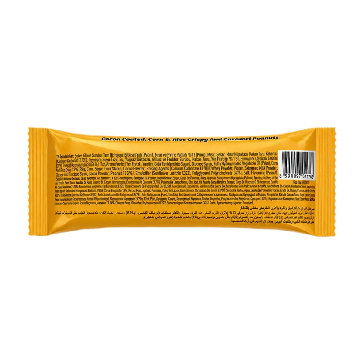 Barra de cacahuete con cobertura de cacao crujiente de maíz y arroz y caramelo Crash Tayas (40 g / 1.41 oz) - Thumbnail 3
