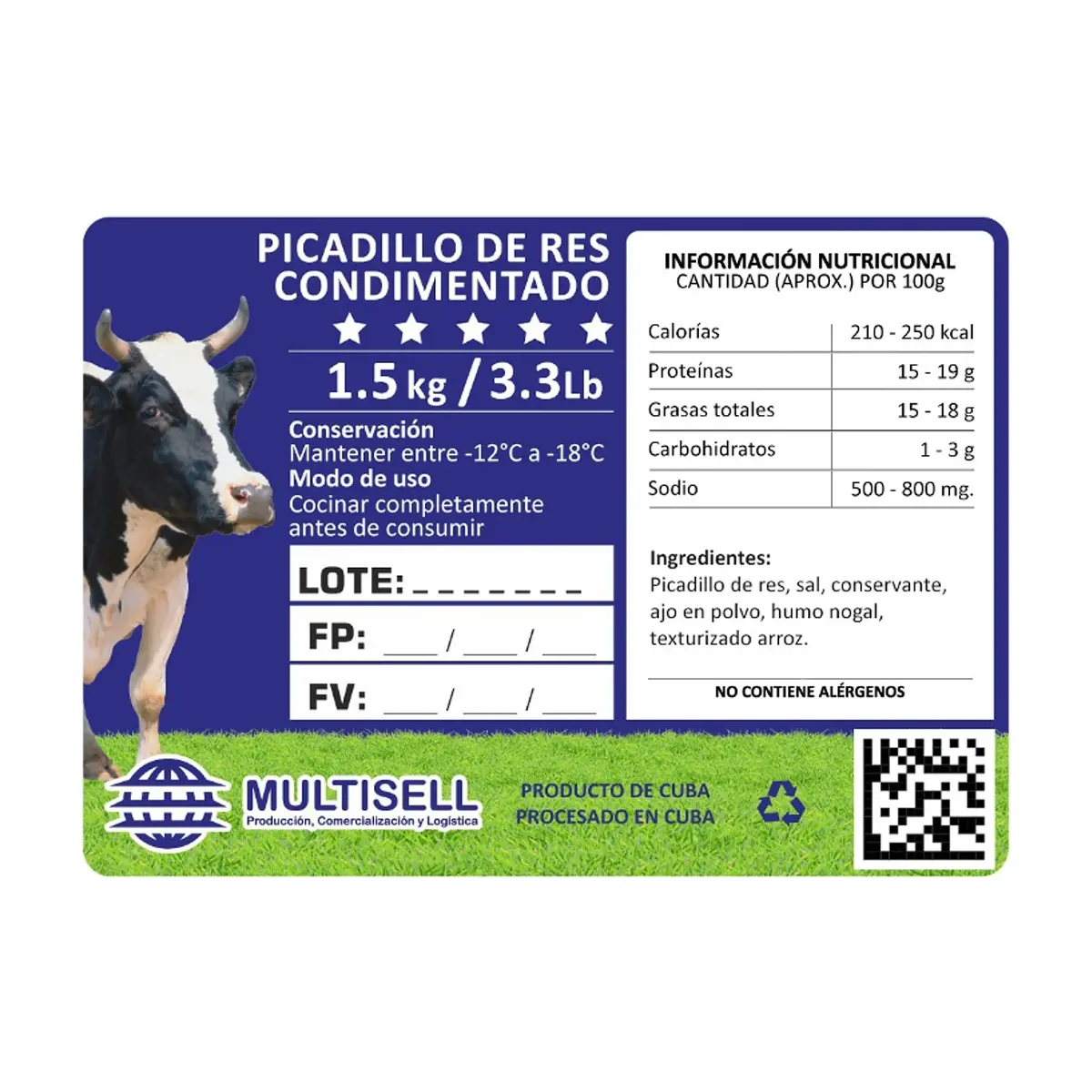 Picadillo de res condimentado Multisell (1.5 kg / 3.3 lb) - Thumbnail 3