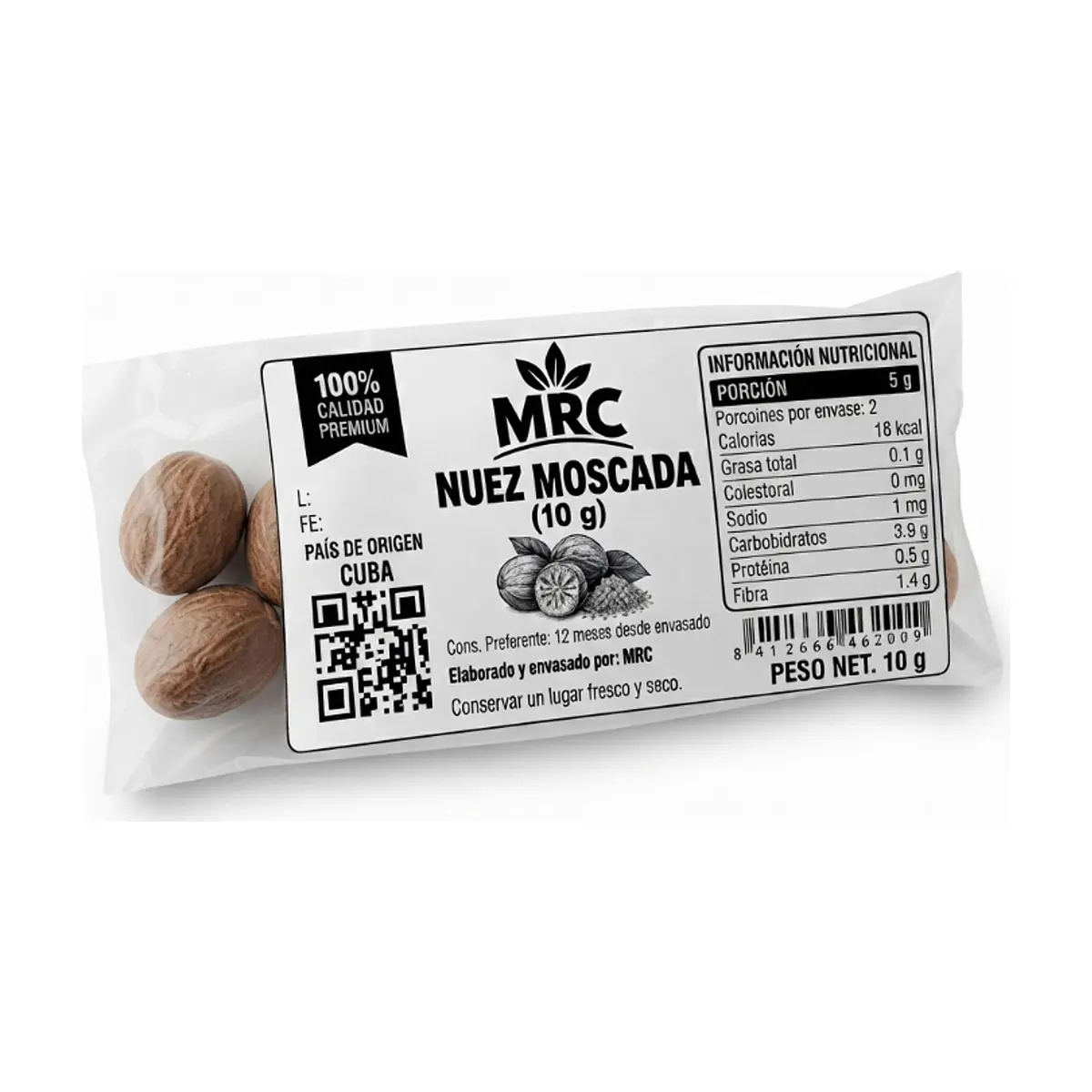 Nuez moscada entera MRC (10 g)