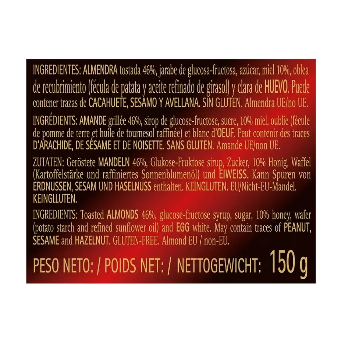 Turrón duro de almendra calidad extra El Paje (150 g / 5.25 oz) - Thumbnail 3