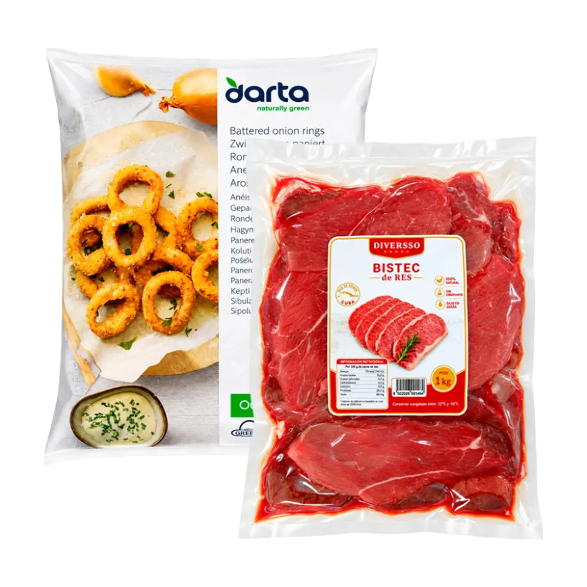 Combo: Aros de cebolla rebozados + Bistec de res - Imagen 1