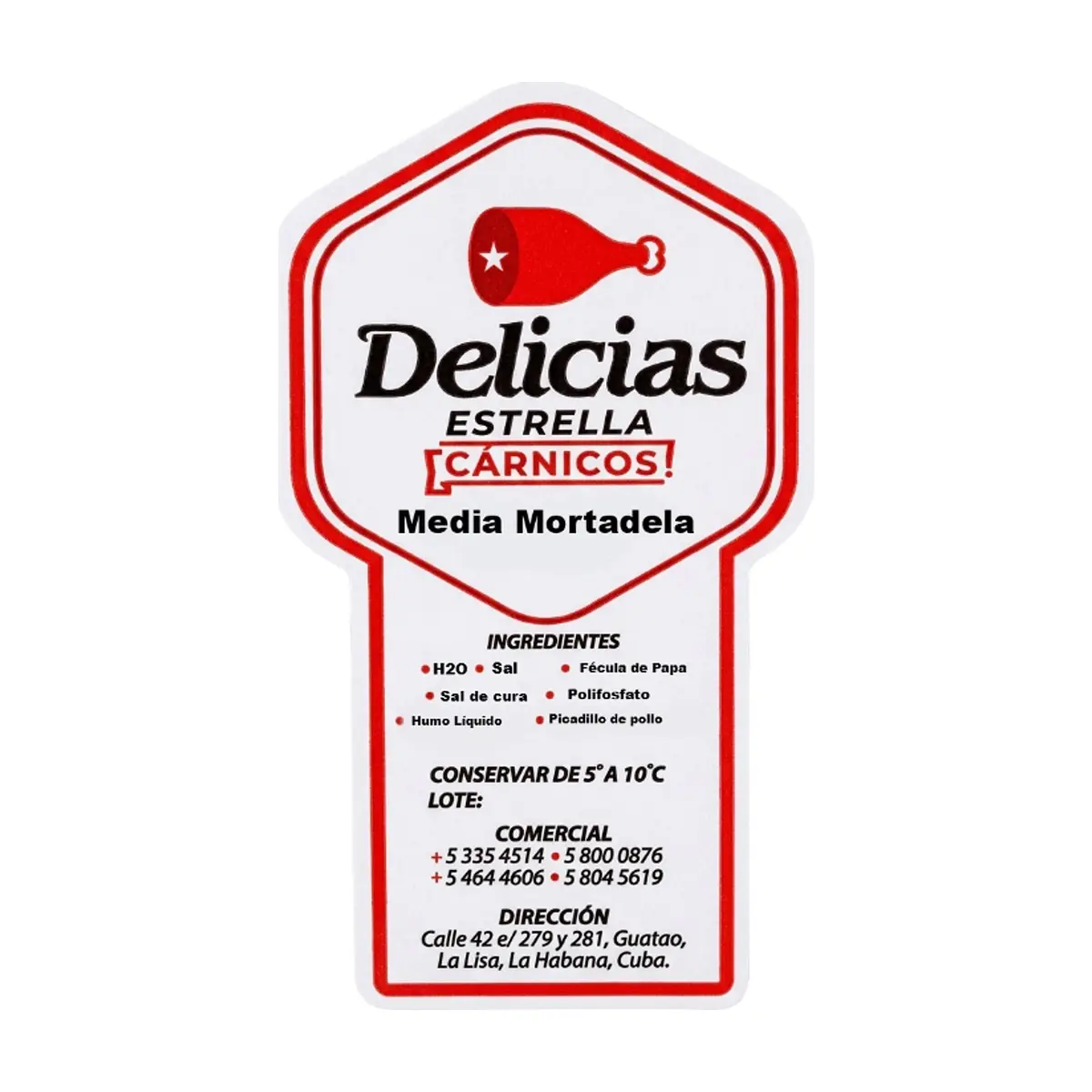Media mortadela Delicias Estrella (620 g / 1.36 lb) - Thumbnail 2