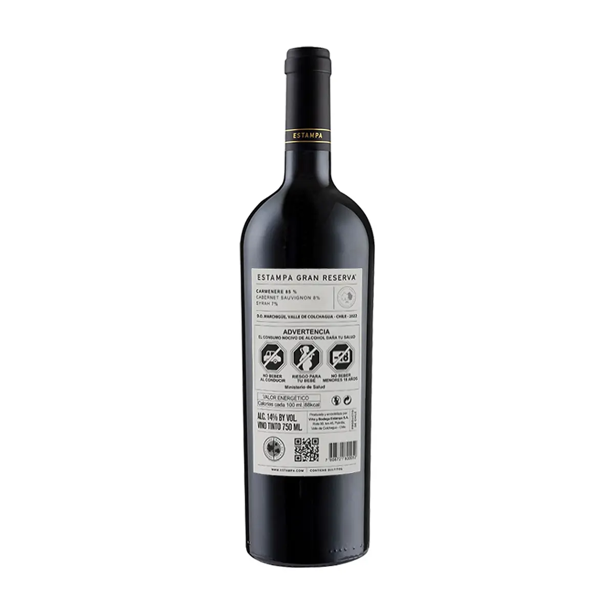 Vino tinto Carmenere Gran Reserva Estampa (750 ml) - Thumbnail 2