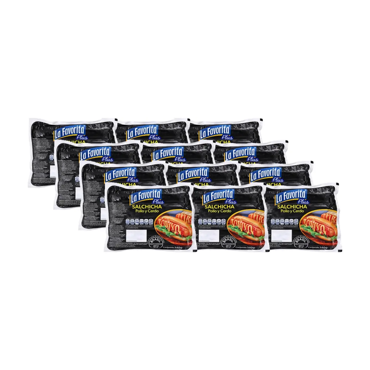 Salchichas de pollo y cerdo La Favorita (12 x 340 g / 12 oz) - Miniatura 1