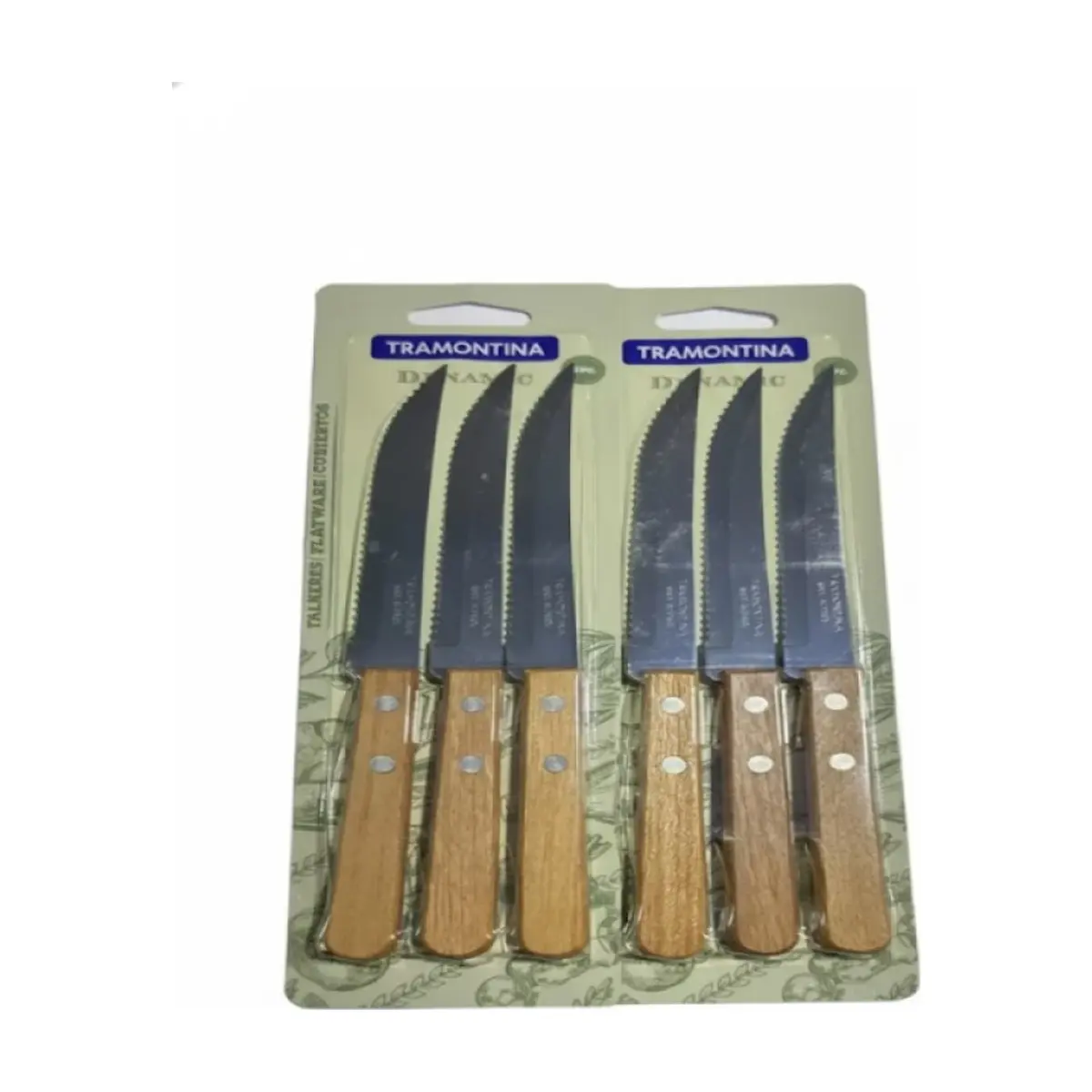 JUEGO CUCHILLOS ASADO 6 PIEZAS CHURRASCO TRAMONTINA