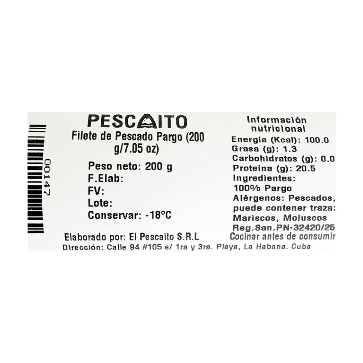 Filete de pescado pargo Pescaito (200 g / 7 oz) - Thumbnail 4