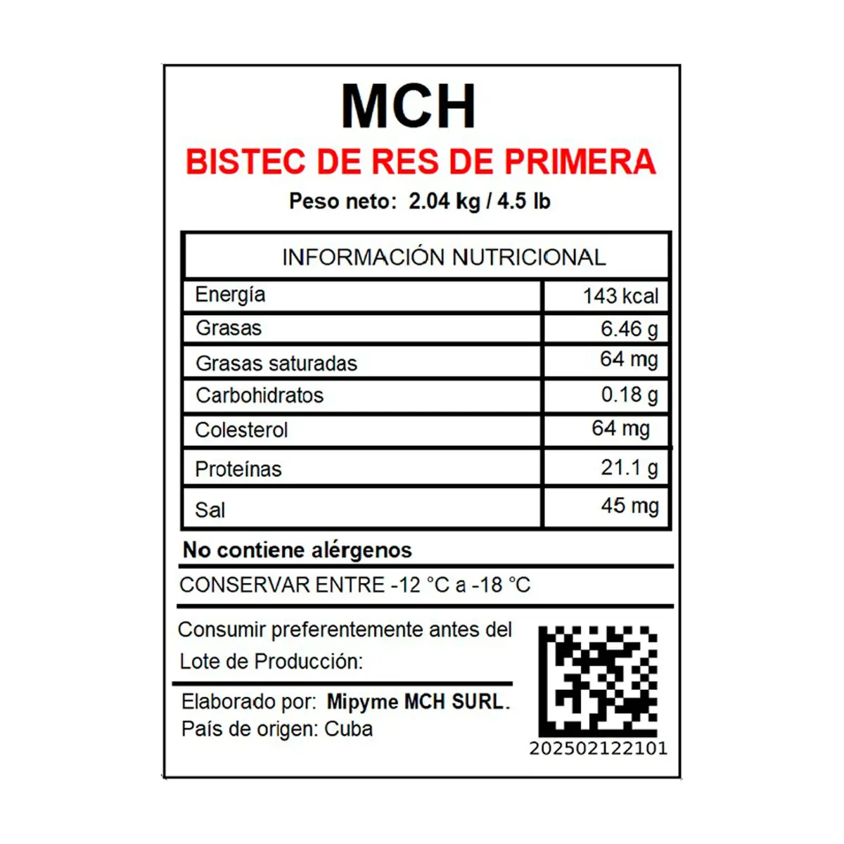 Bistec de res de primera MCH (2.04 kg / 4.5 lb) - Thumbnail 6