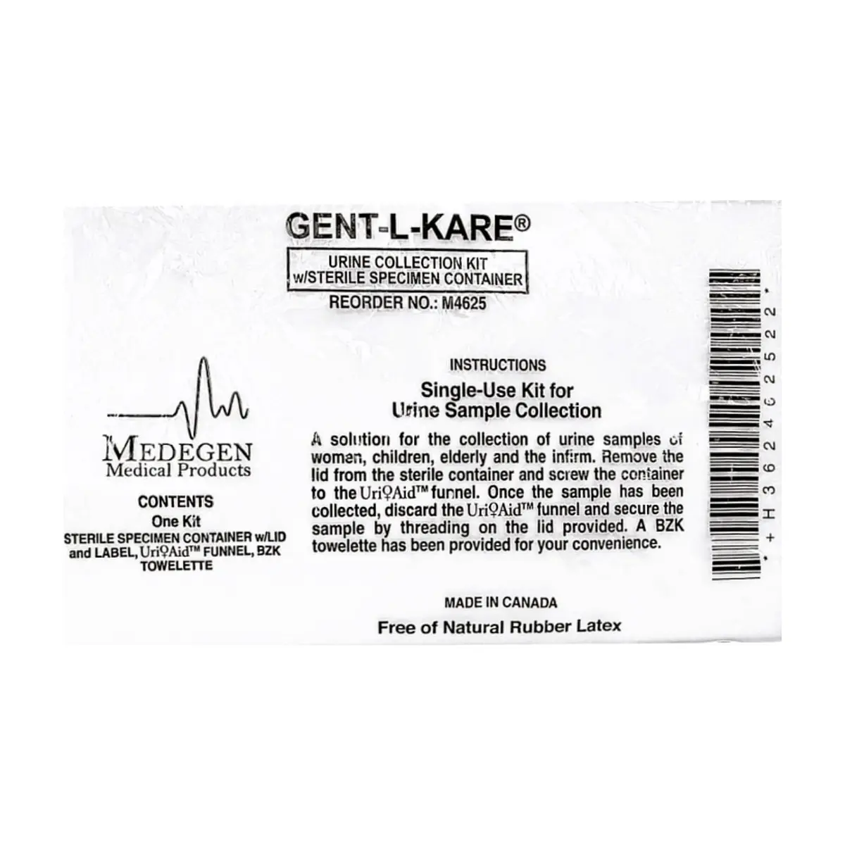 Kit de recolección de orina para mujer Gent-L-Kare (1 kit) - Thumbnail 2