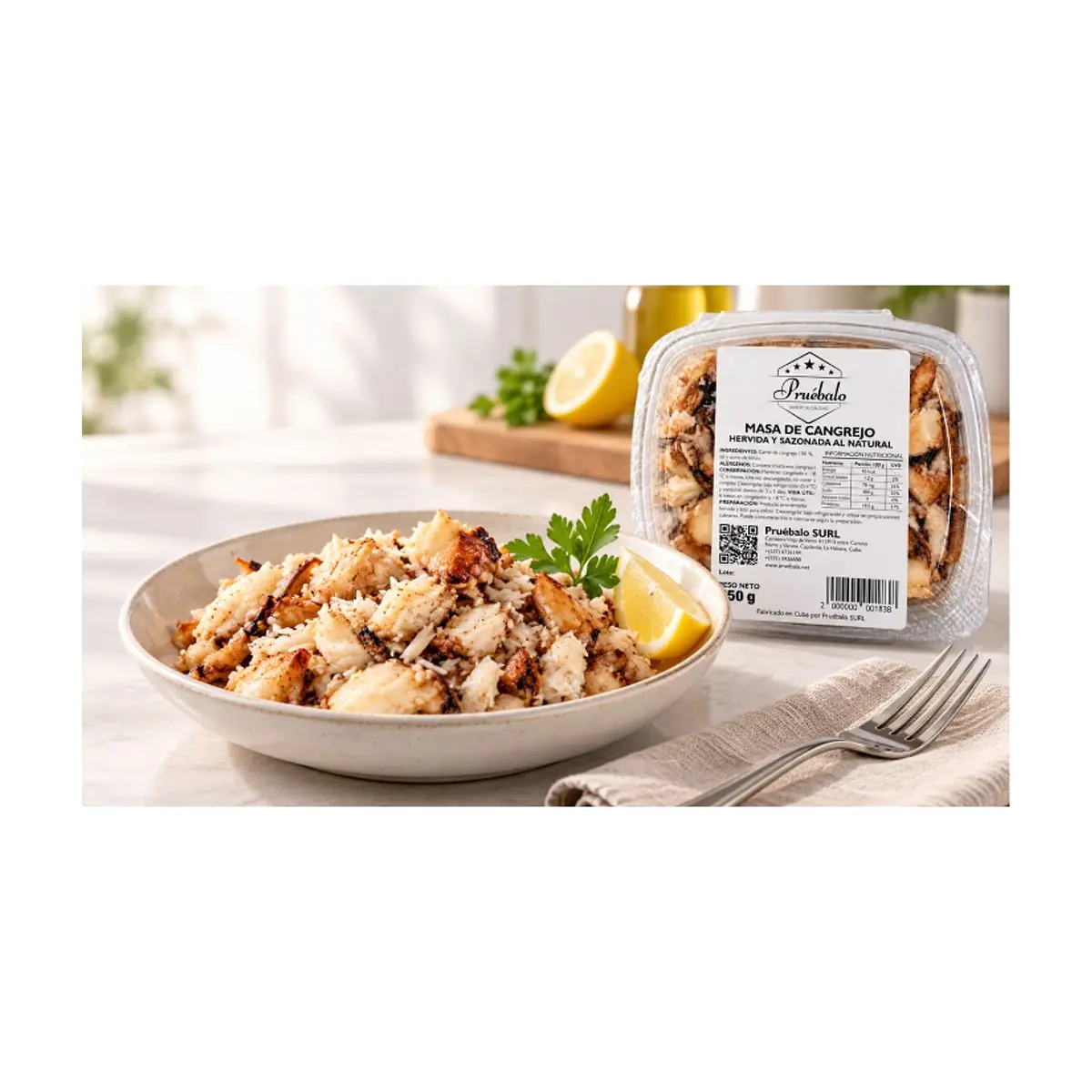 Masa de cangrejo hervida y sazonada al natural Pruébalo (250 g / 8.81 oz) - Thumbnail 4