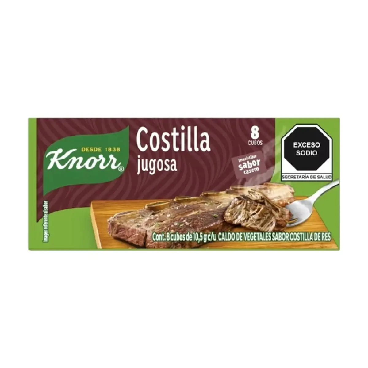 Caldo de vegetales sabor costilla de res Knorr (84 g / 2.9 oz)