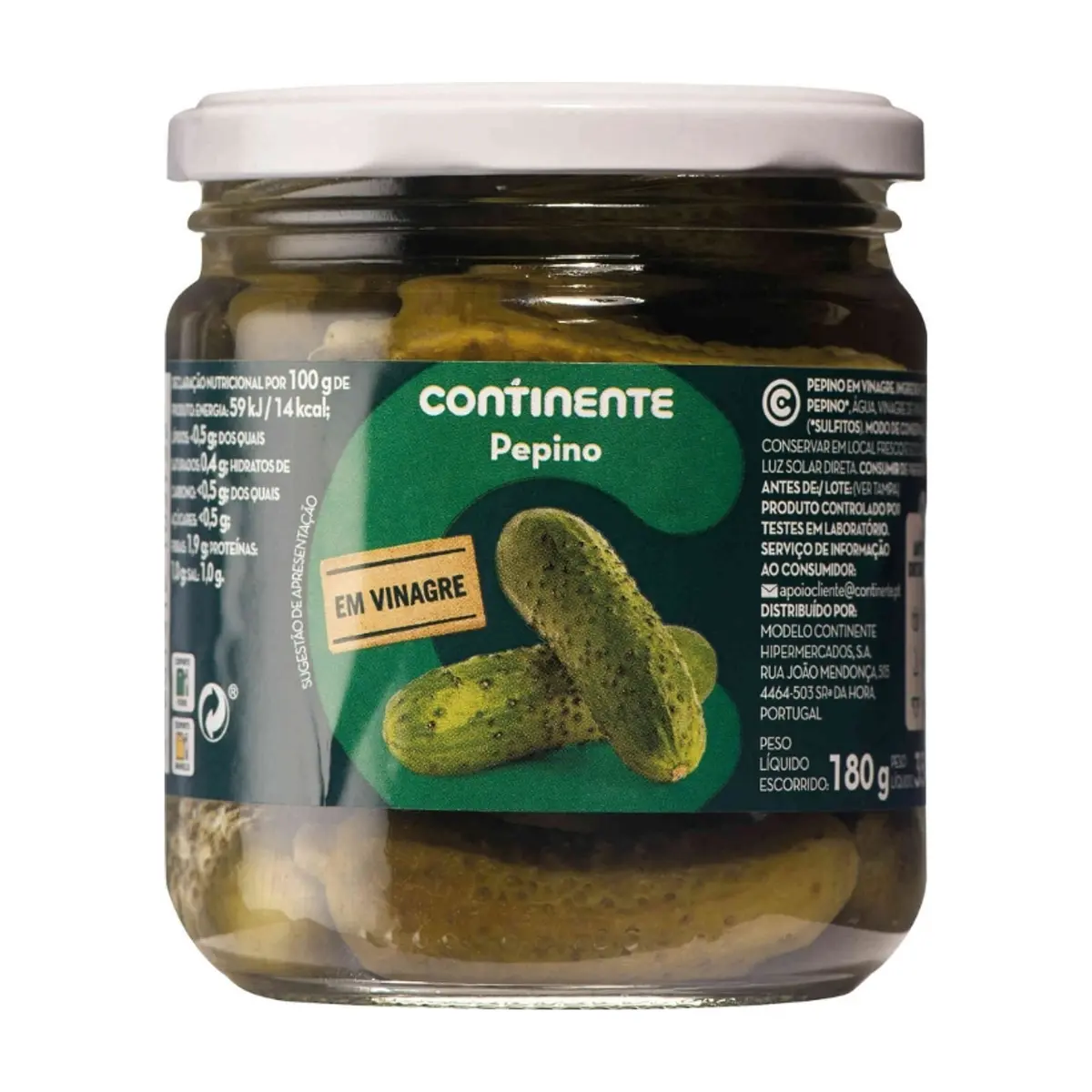 Pepinillos encurtidos Continente (340 g / 11.99 oz)