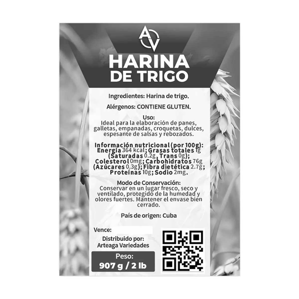 Harina de trigo Arteaga Variedades (907 g / 2 lb) - Miniatura 2