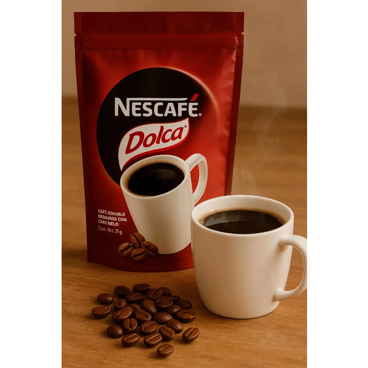 Café soluble mezclado con caramelo Dolca Nescafé (22 g) - Miniatura 3