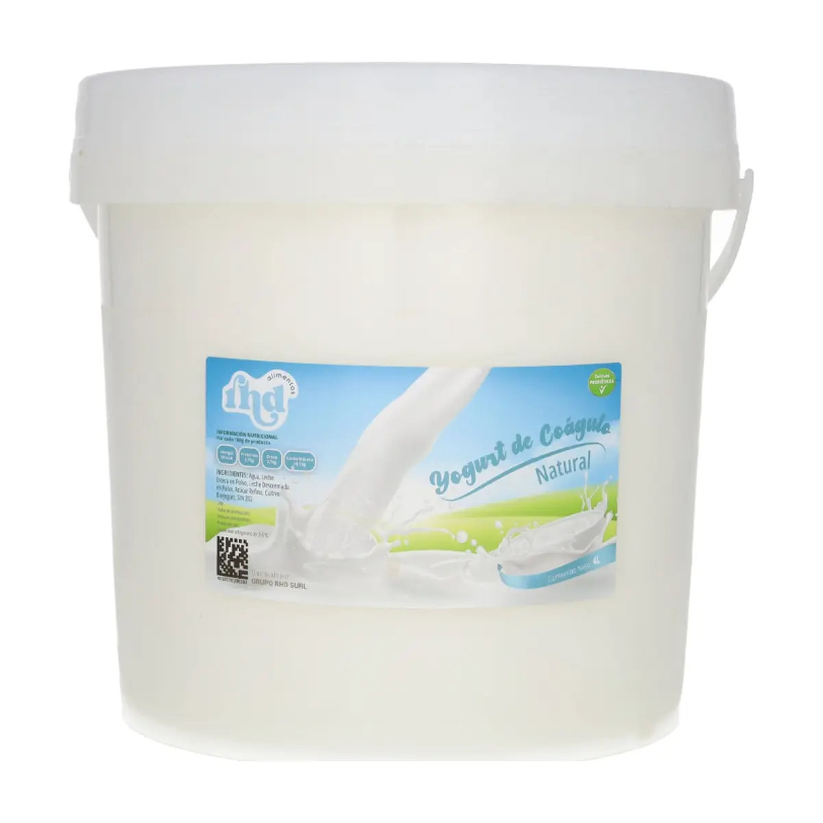 Yogurt probiótico de coágulo natural RHD (4 L) - Miniatura 1