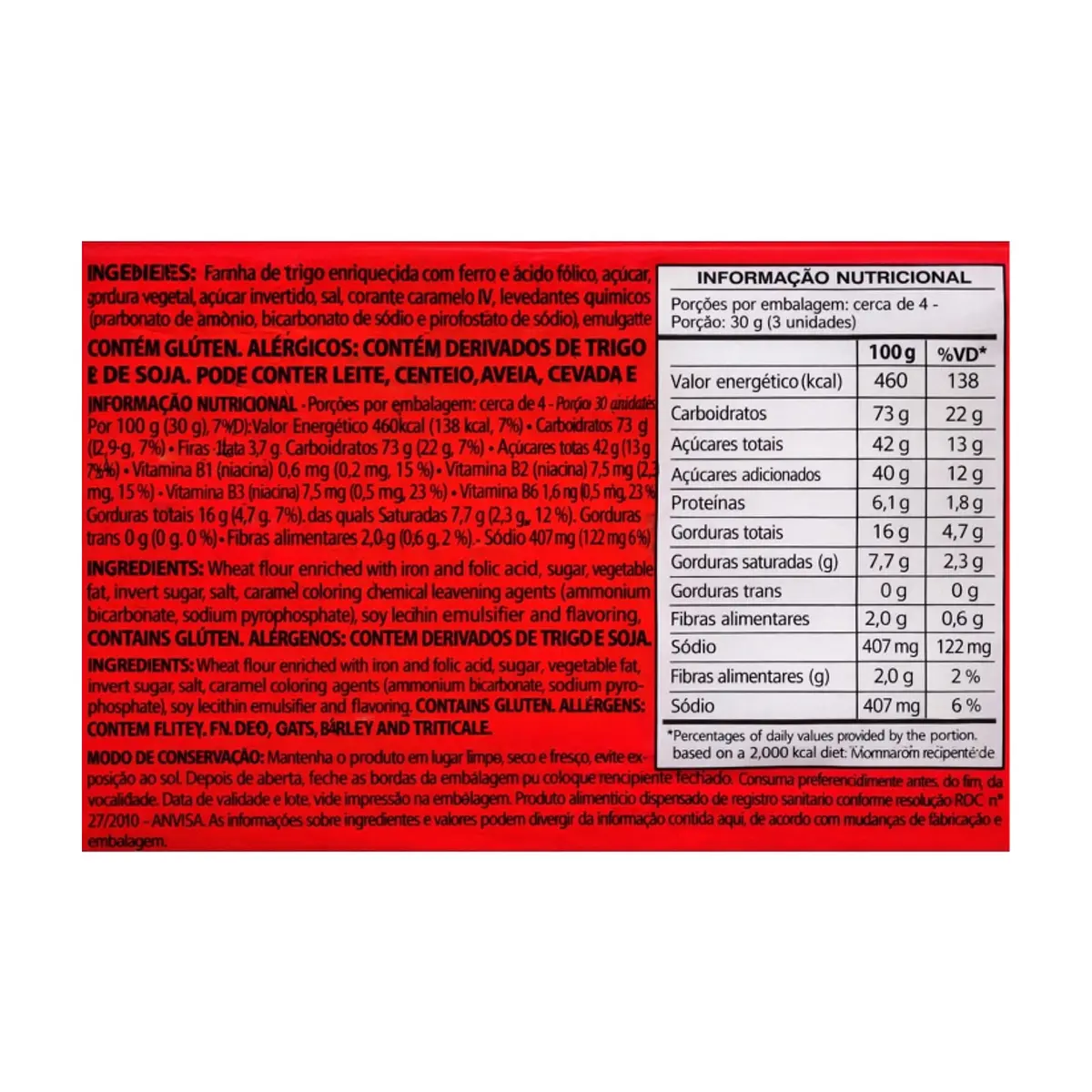 Galletas de chocolate con relleno sabor a vainilla pica pau Todeschini (115 g / 4 oz) - Thumbnail 3