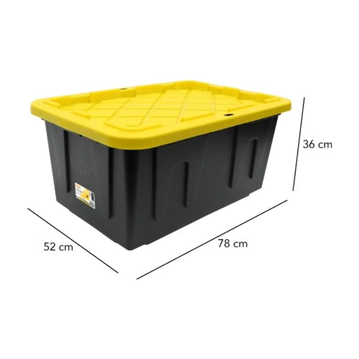 Caja de plástico de uso rudo 102 L negro HDX - Thumbnail 2
