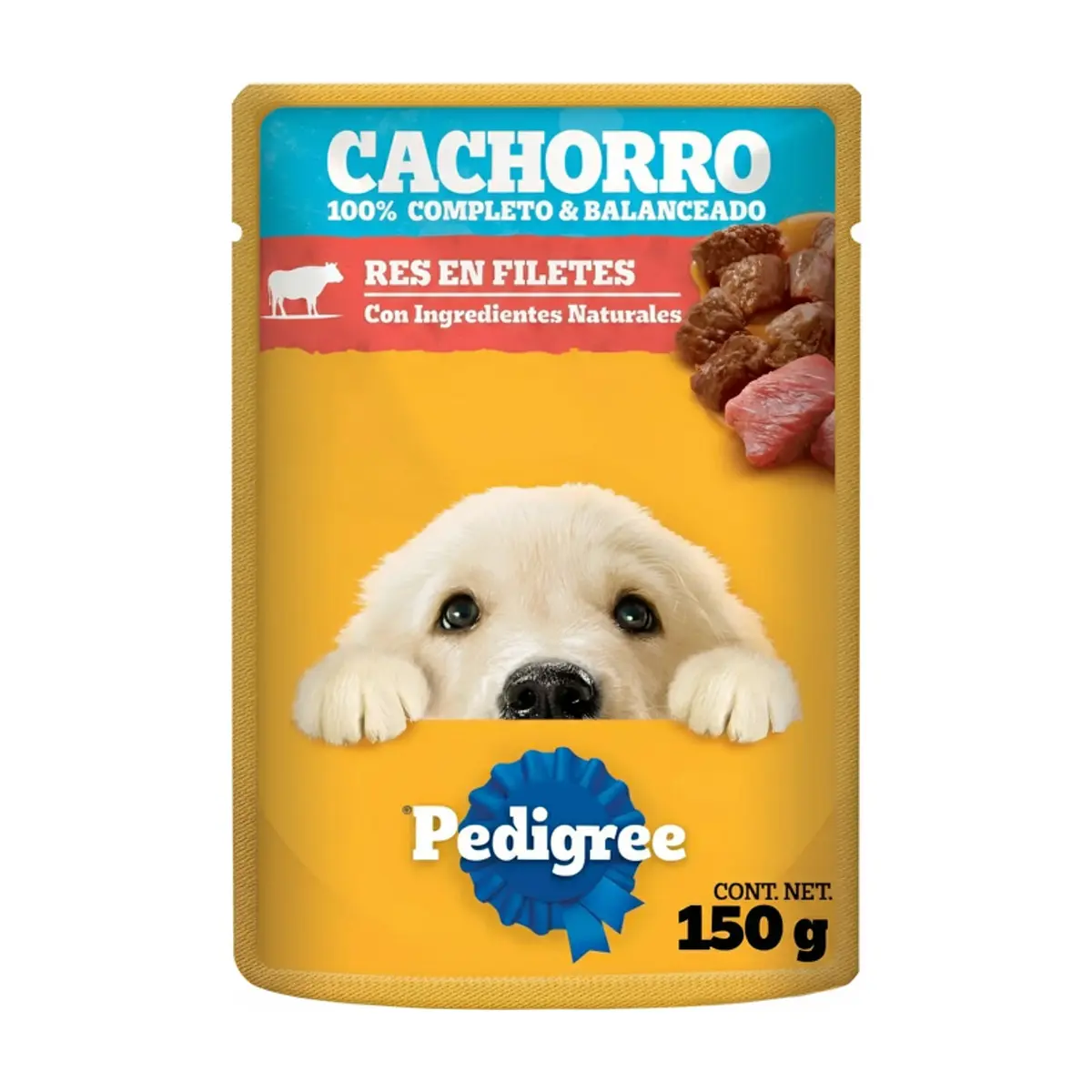 Alimento res en filetes para perro cachorro Pedigree (150 g / 5.29 oz)