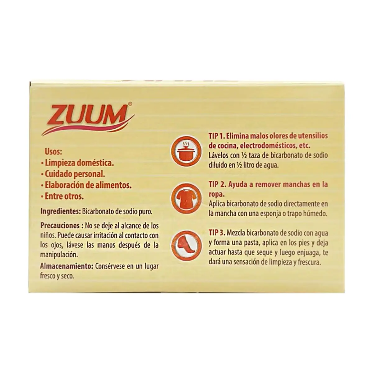 Bicarbonato de sodio puro grado alimenticio Zuum (200 g / 7.05 oz) - Miniatura 2