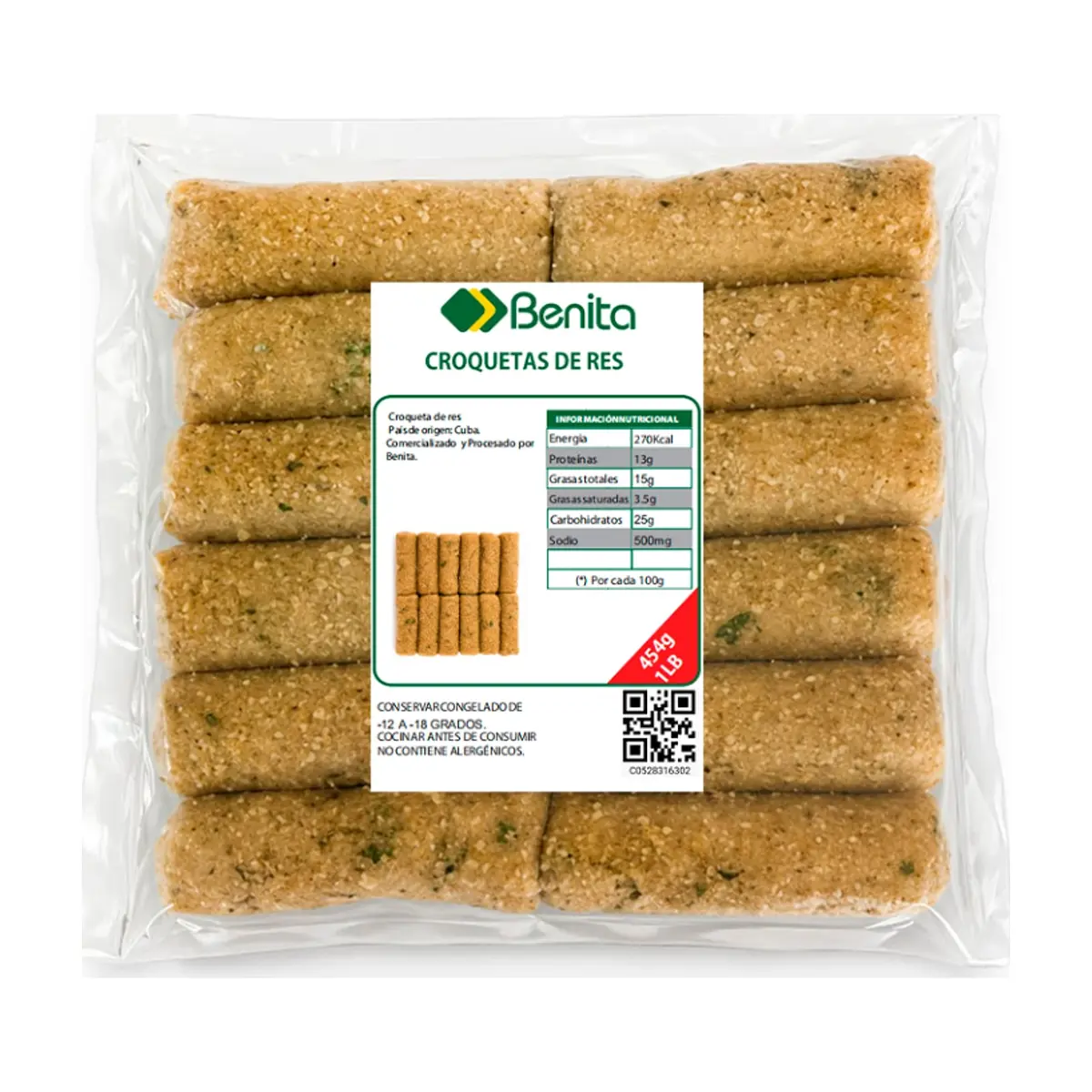 Croquetas de res Benita (454 g / 1 lb)