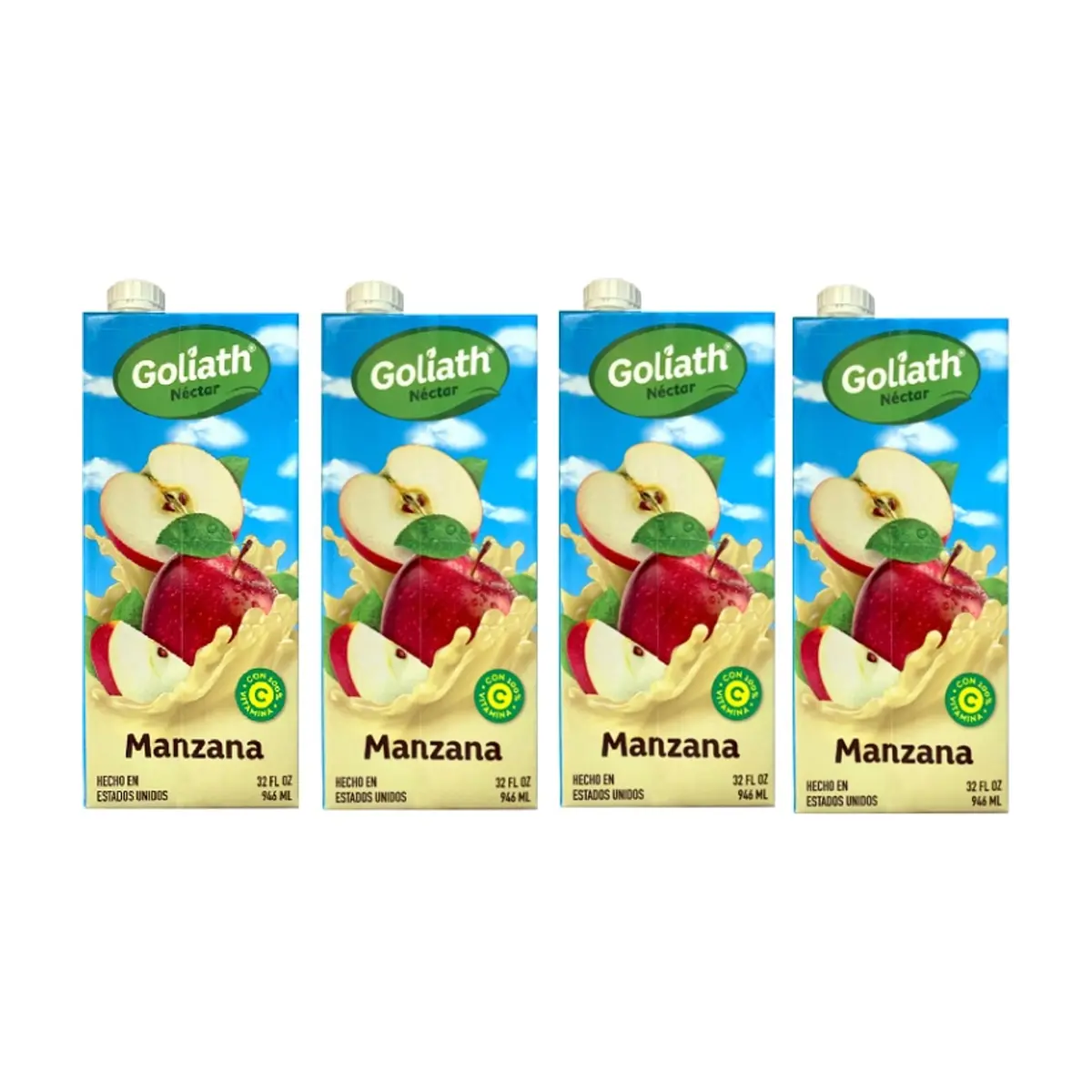 Jugo de manzana Goliath (4 x 946 ml / 32 fl oz)