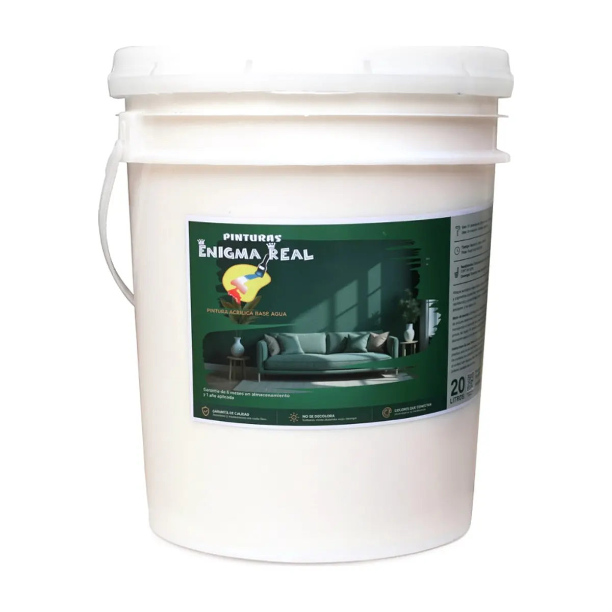 Pintura acrílica base agua marfil Enigma Real (20 L) - Imagen 1