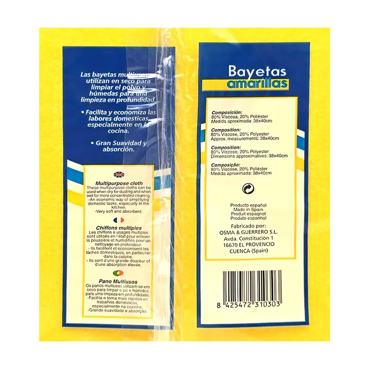Bayetas amarillas - paños - multipropósitos Elegí (3 U) - Miniatura 2
