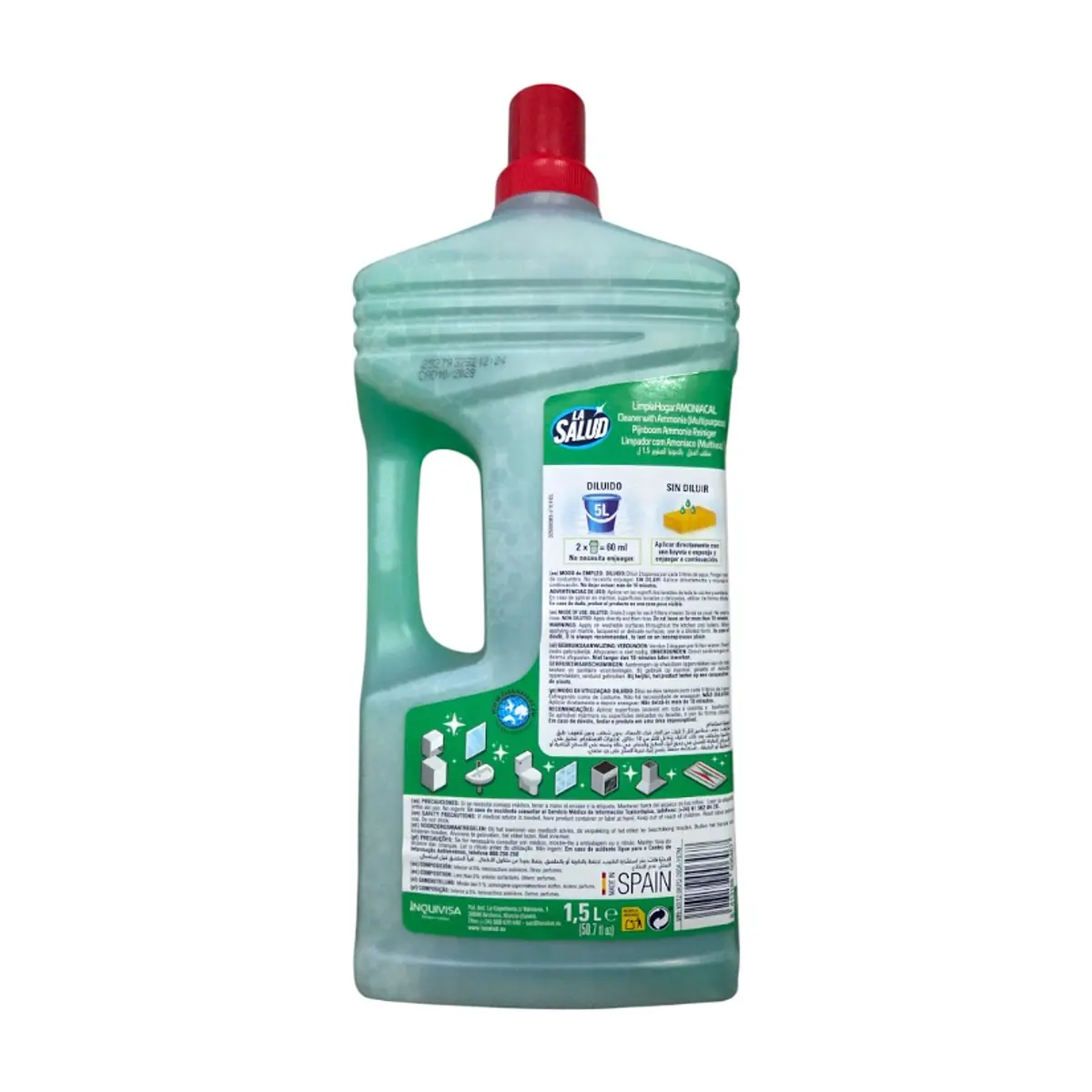 Limpiador multiusos desengrasante amoniacal pino La Salud (1.5 L / 50.7 fl. oz.) - Thumbnail 2