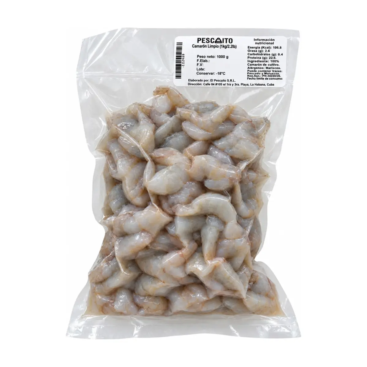 Camarón limpio Pescaito (1 kg / 2.2 lb) - Miniatura 2