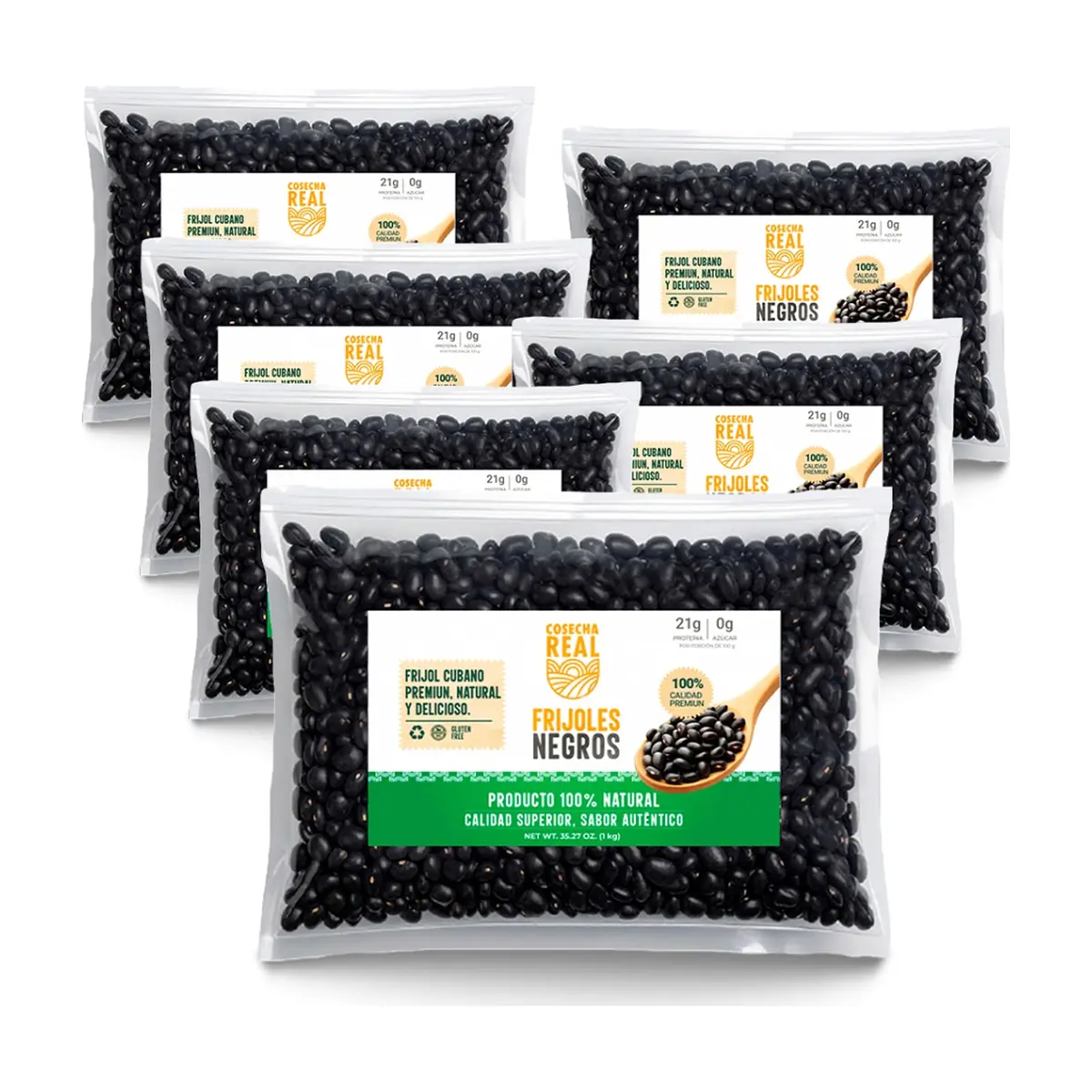 Frijoles negros Cosecha Real (6 x 1 kg / 2.2 lb)