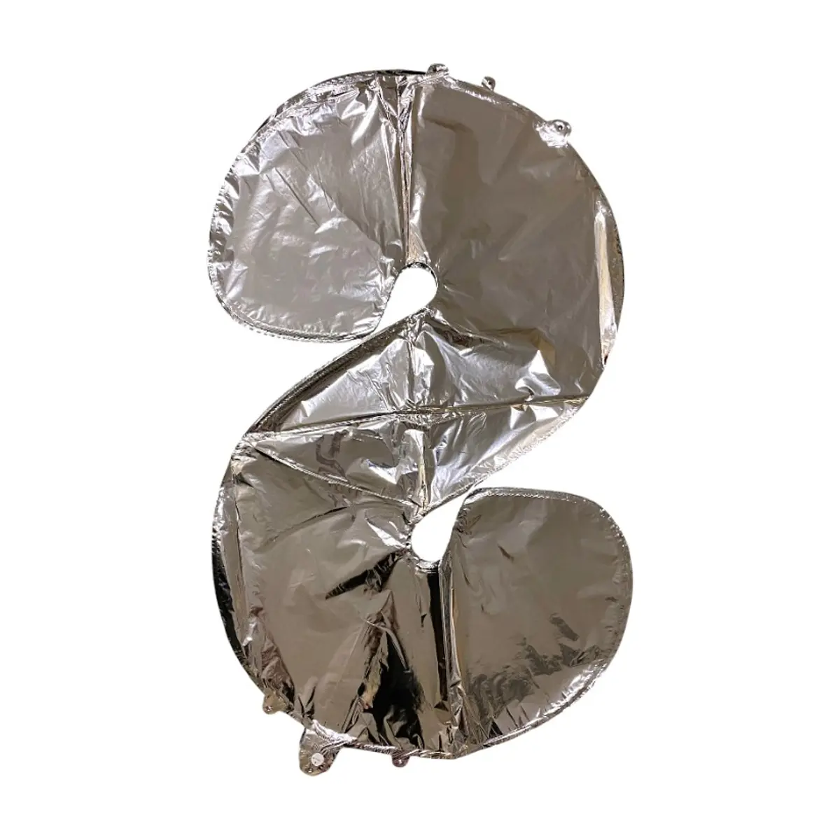 Globo plateado número 8 Balloon (16 pulgadas) - Thumbnail 3