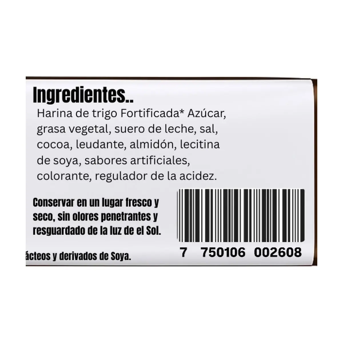 Galletas de chocolate con crema sabor vainilla Rellenitas GN (36 g / 1.27 oz) - Miniatura 3