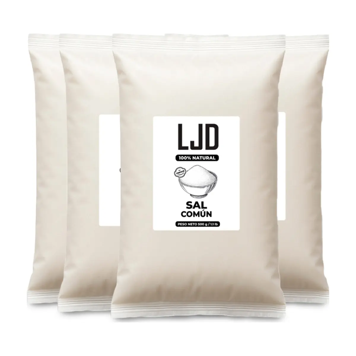 Sal común LJD (4 x 500 g / 1.1 lb)