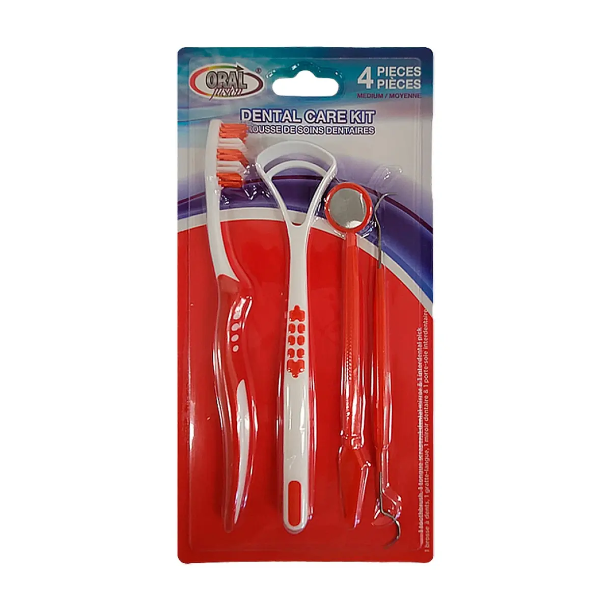 Kit de cuidado dental de 4 piezas de dureza media Oral Fusion