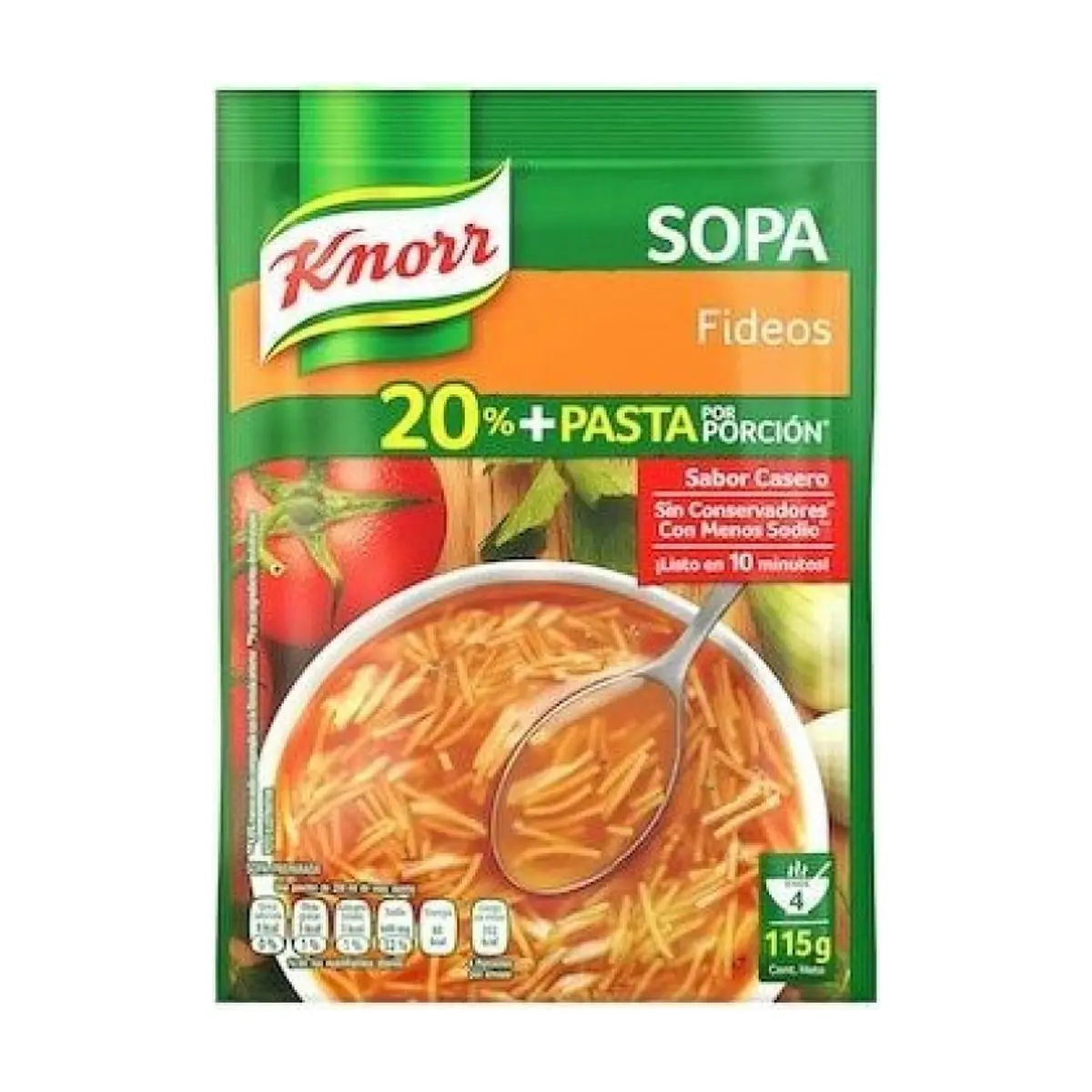 Sopa de fideos sabor casero Knorr (115 g / 4.06 oz) - Miniatura 2