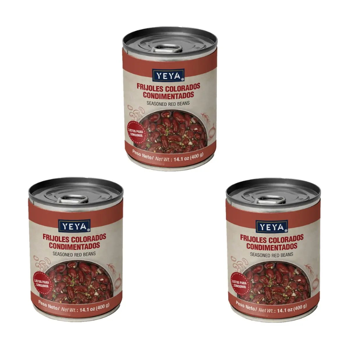 Frijoles colorados condimentados YEYA (3 x 400 g / 14.1 oz)