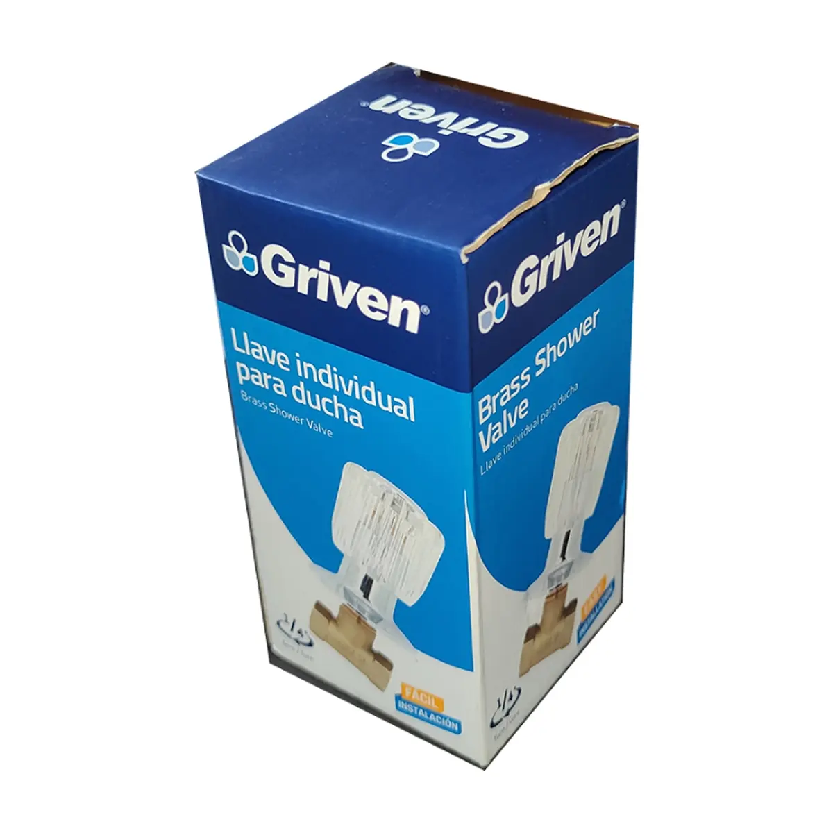 Llave individual de 1/2'' para empotrar con maneral de acrílico Griven - Miniatura 4