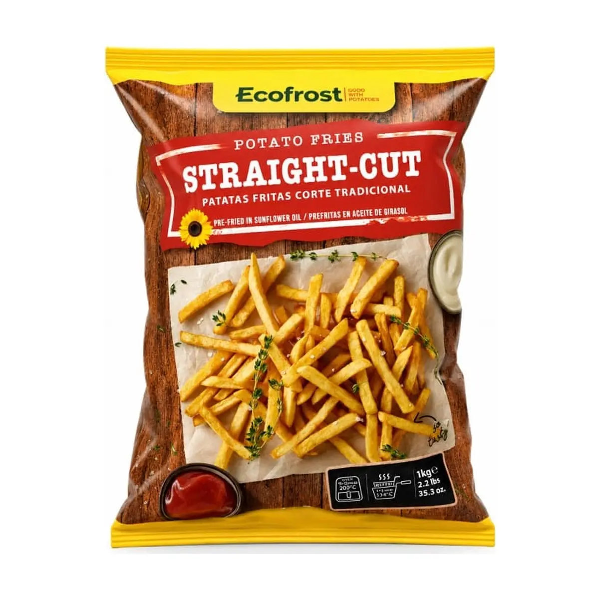 Papas Prefritas Calidad A (1kg) ECOFROST - Imagen 1