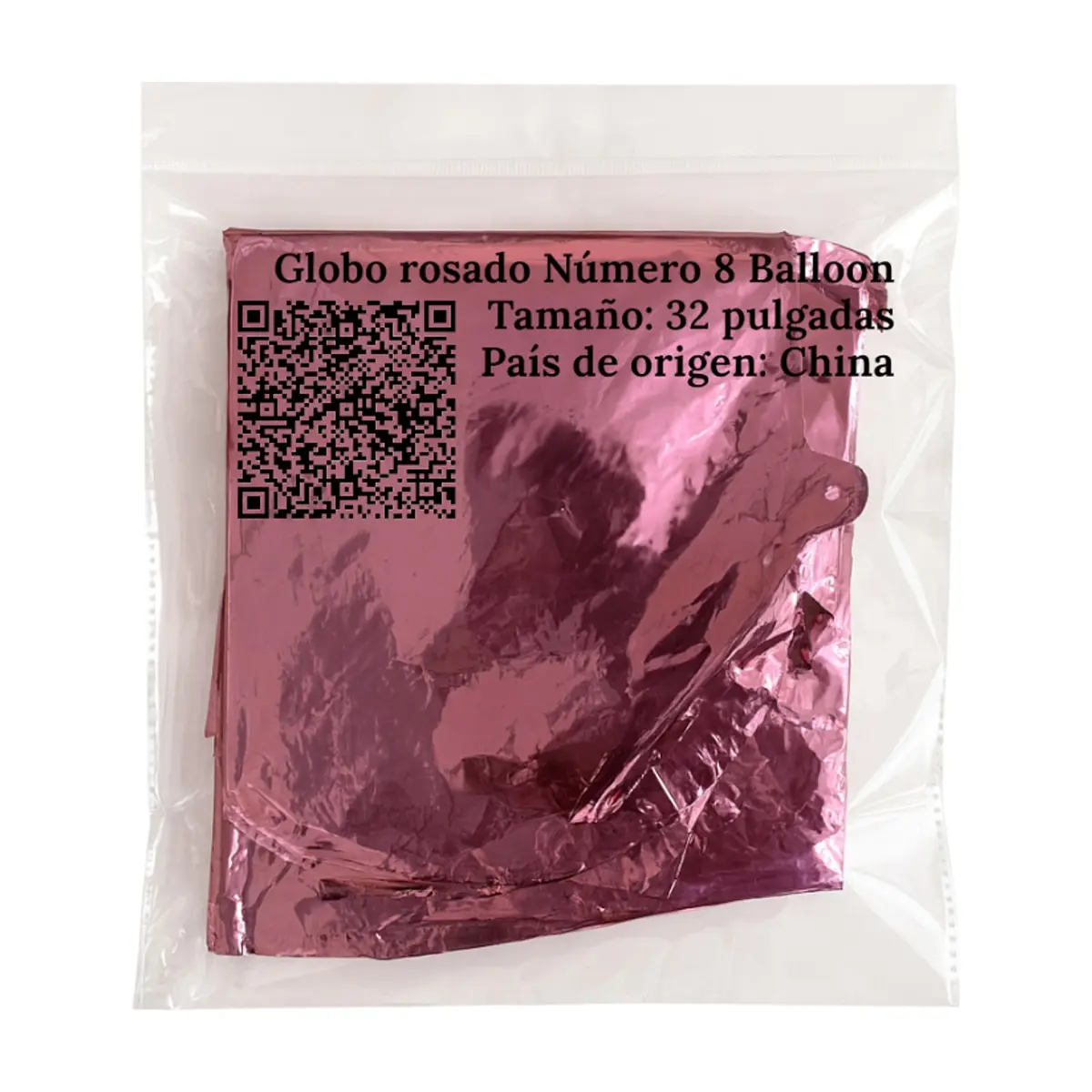 Globo rosado número 8 Balloon (32 pulgadas) - Thumbnail 3