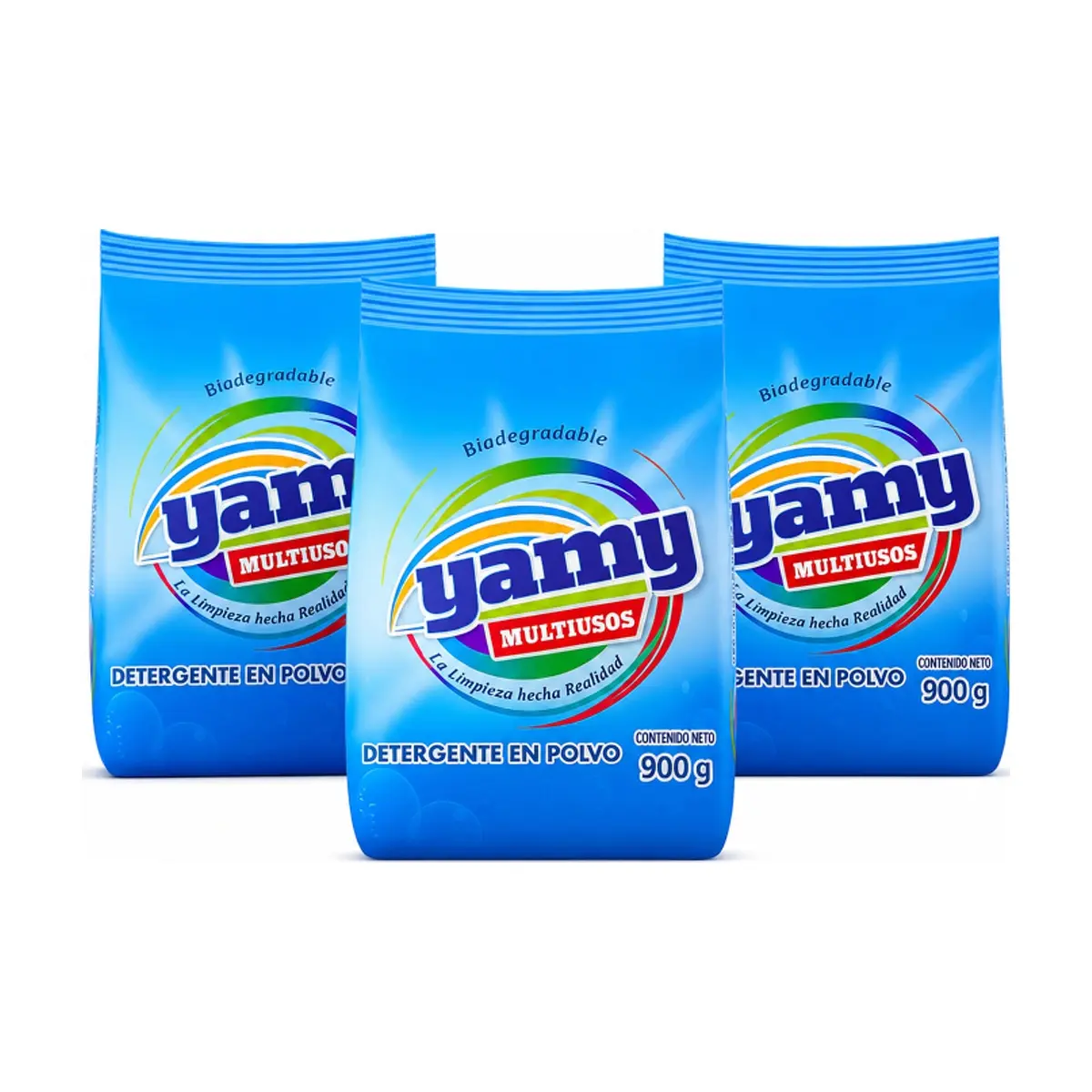 Detergente en polvo multiusos Yamy (3 x 900 g / 1.98 lb)