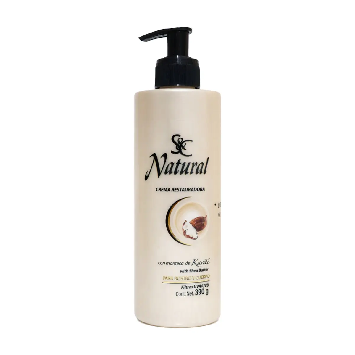 Crema restauradora con manteca de karité para rostro y cuerpo Natural S&C (390 g / 13.8 oz)