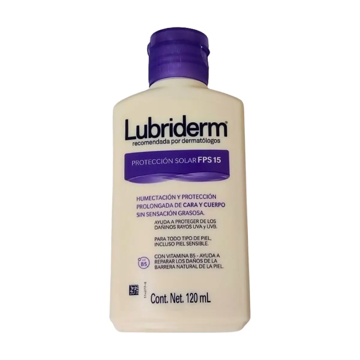 Crema humectante cara y cuerpo con FPS-15 Lubriderm (120 ml)