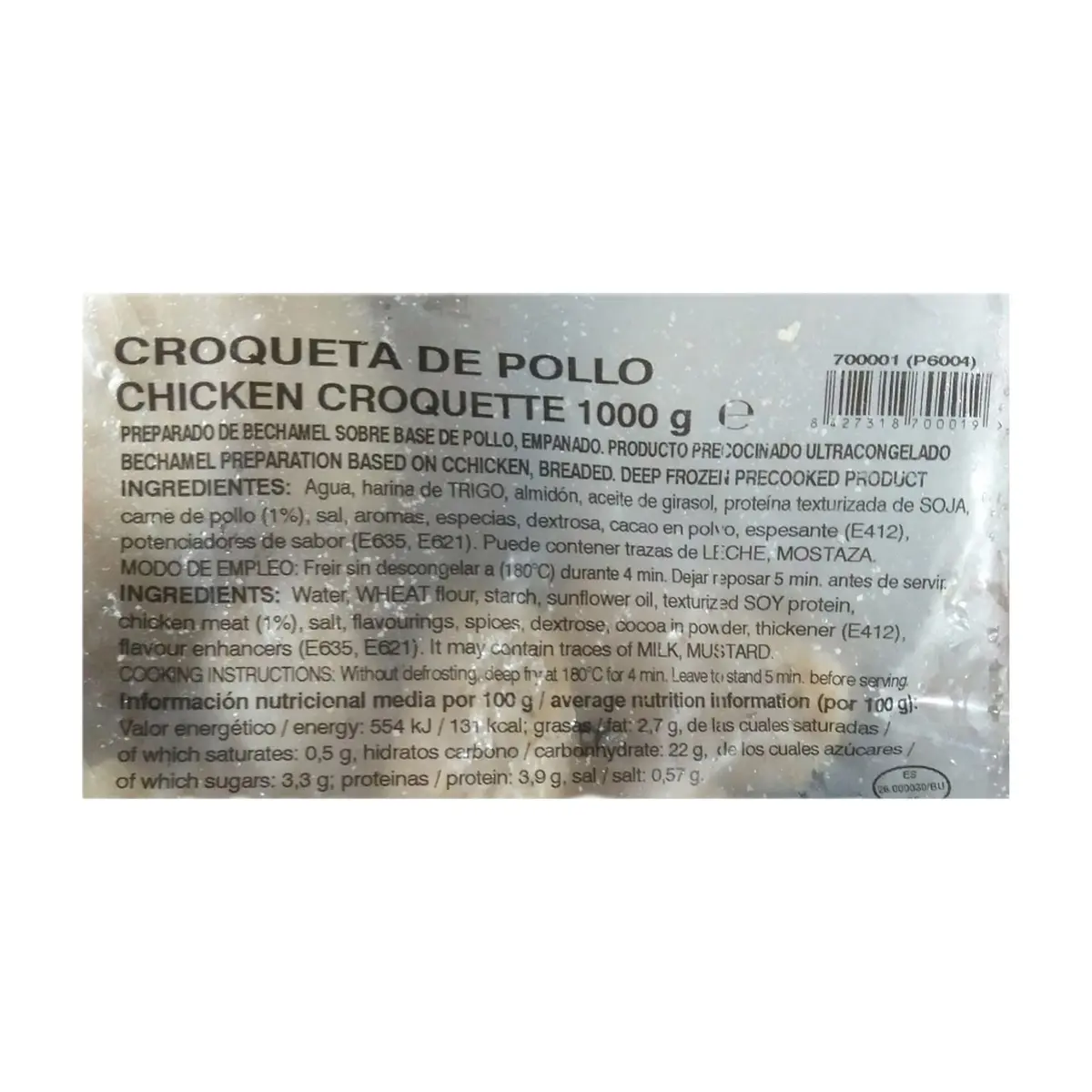 Croquetas de jamón Eurofrits (1 kg / 2.2 lb) - Thumbnail 4