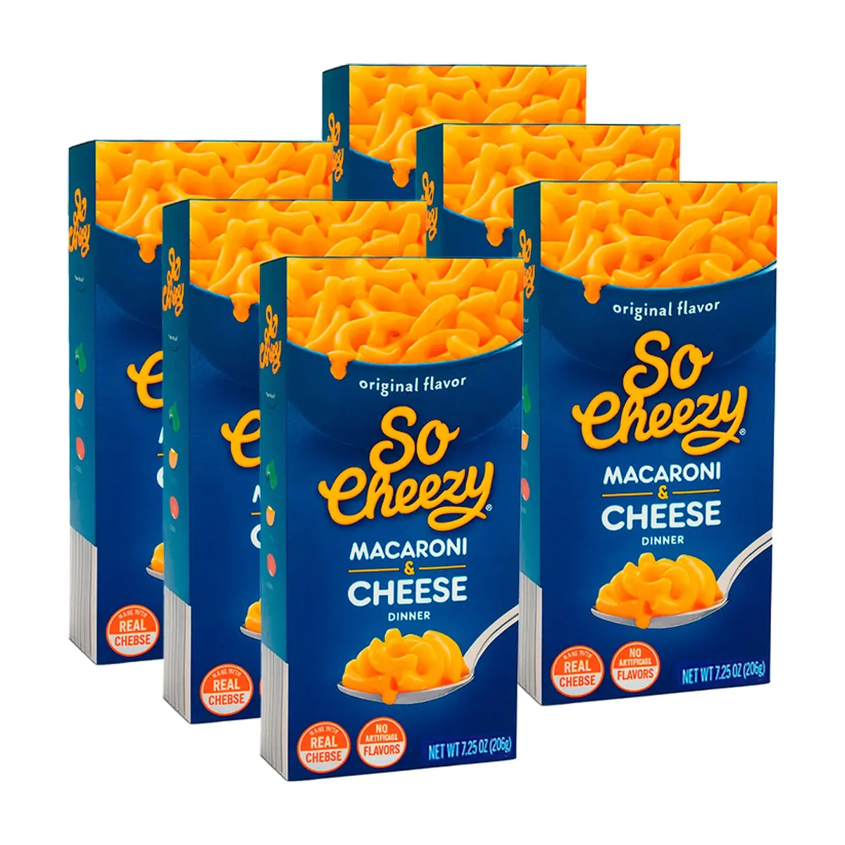 Macarrones con queso So Cheezy (6 x 206 g / 7.25 oz)