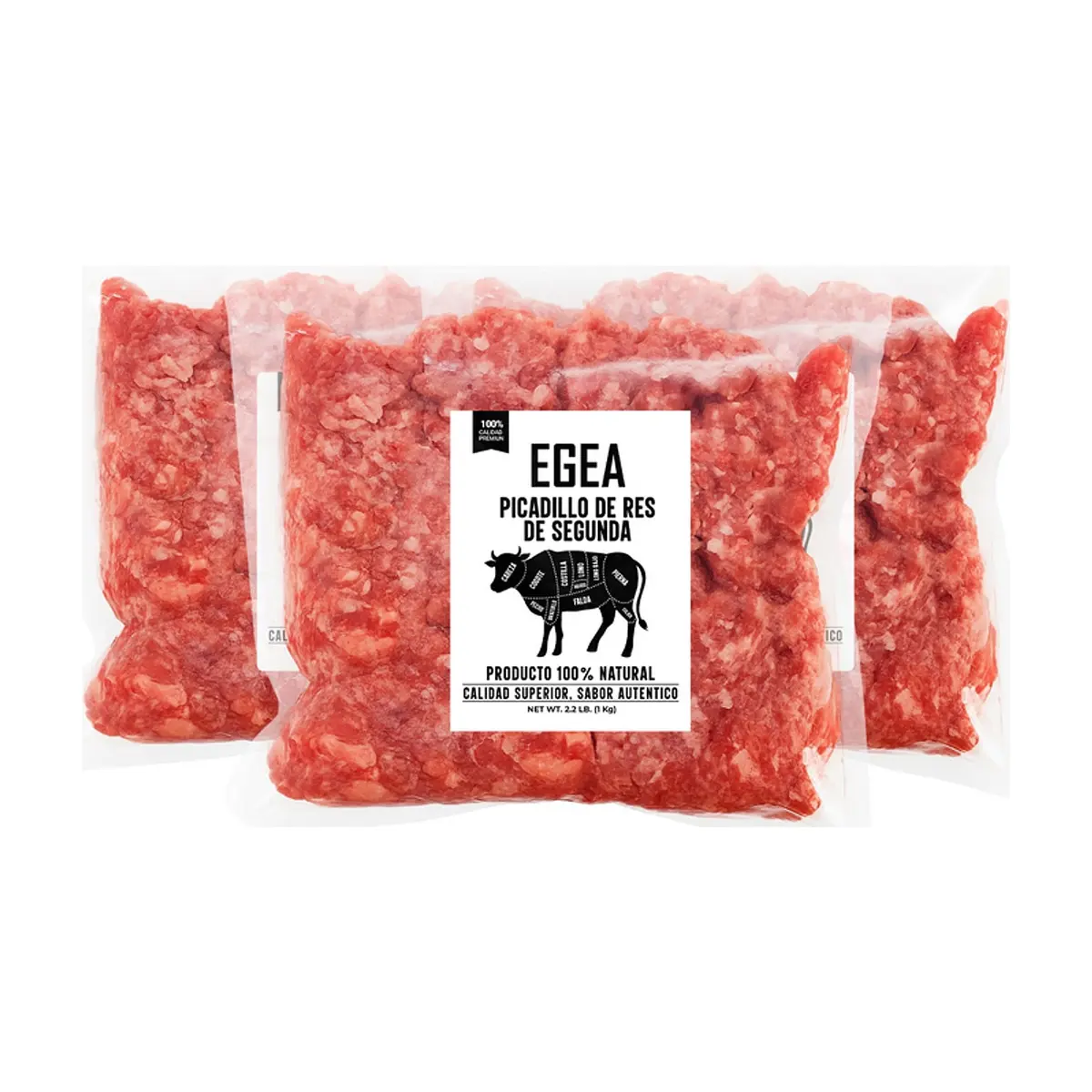 Picadillo de res de segunda EGEA (3 x 1 kg / 2.2 lb)