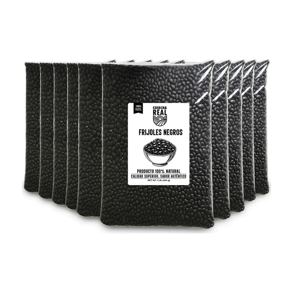 Frijoles negros Cosecha Real (10 x 454 g / 1 lb)
